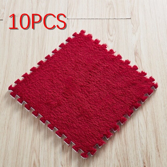 Puzzle Carpet Plush Kids Mat (10 Pcs)